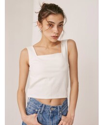 EVRIS | スクエアネックリブタンク(タンクトップ)