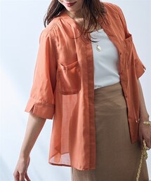SMILE LAND | ストライプ柄シアーシャツ【OtonaSMILE】(シャツ/ブラウス)