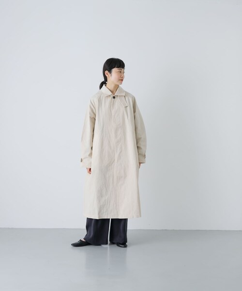 かぐれ(カグレ)の「コットンバルコート(ステンカラーコート・レディース・IVORY/BEIGE/BLACK・Free)」の8枚目の写真