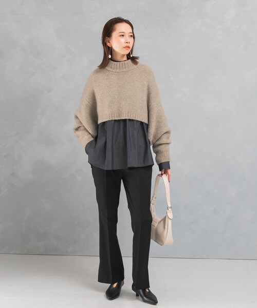 URBAN RESEARCH ROSSO（アーバンリサーチロッソ）の「クロップドマルチウェイニット（ニット/セーター・レディース・beige/aqua・FREE）」の9枚目の写真