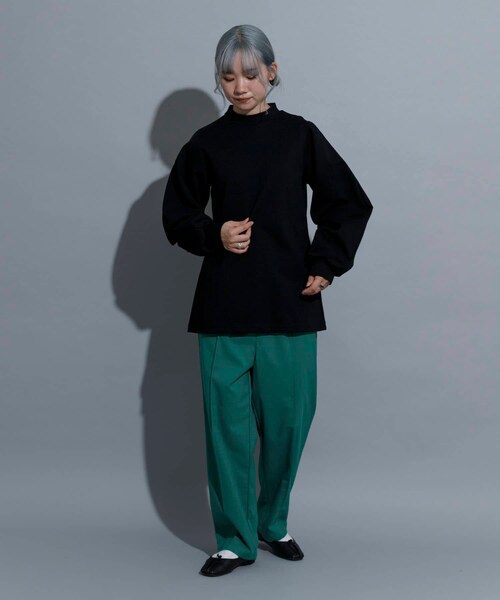 THE GOODLAND MARKET（ザグッドランドマーケット）の「『別注』MIDIUMISOLID×TGM　Recycled polyester PULLOVER（Tシャツ/カットソー・レディース・L.Beige/C.Gray/BLACK・one）」の8枚目の写真