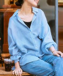 nissen | ロング丈シアーシャツ(シャツ/ブラウス)