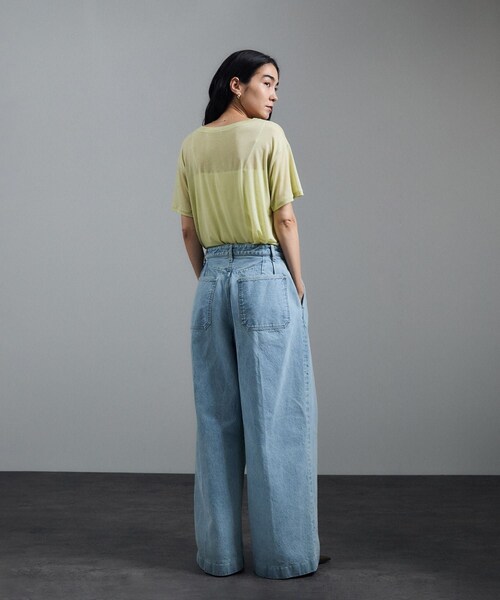 ADAM ET ROPE'（アダムエロペ）の「【Baserange（ベースレンジ）】LOOSE TEE SHIRT（Tシャツ/カットソー・レディース・グリーン系・S）」の7枚目の写真