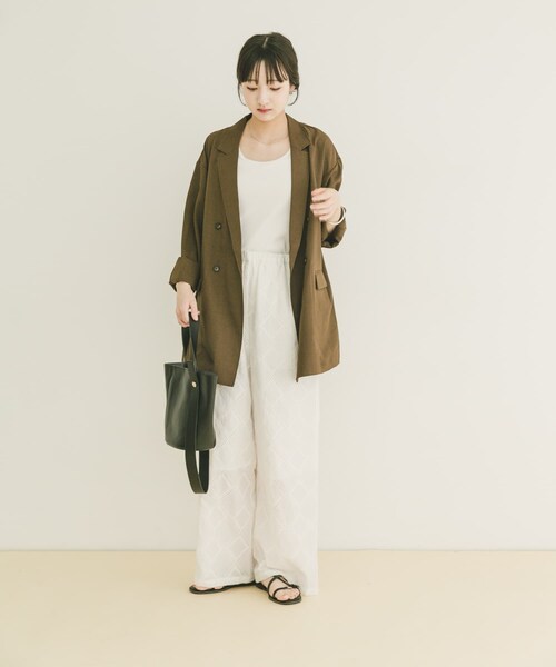 ITEMS URBANRESEARCH(アイテムズ アーバンリサーチ)の「リネンライクジャケット(テーラードジャケット・レディース・BRN/L.BEG/BLK・Free)」の14枚目の写真