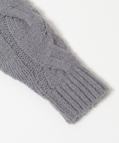 URBAN RESEARCH ROSSO（アーバンリサーチロッソ）の「ウールカシミヤケーブル編オーバーニット（ニット/セーター・レディース・OFF/PURPLE/FOGGRAY・Free）」の18枚目の写真