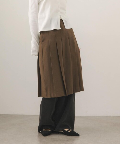 KBF（ケイビーエフ）の「プリーツミディスカート（スカート・レディース・CHARCOAL/BROWN・One）」の15枚目の写真