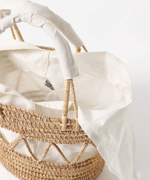 URBAN RESEARCH Sonny Label（アーバンリサーチサニーレーベル）の「TARANGO　カゴバッグ（かごバッグ・レディース・BLACK/OFF・one）」の6枚目の写真