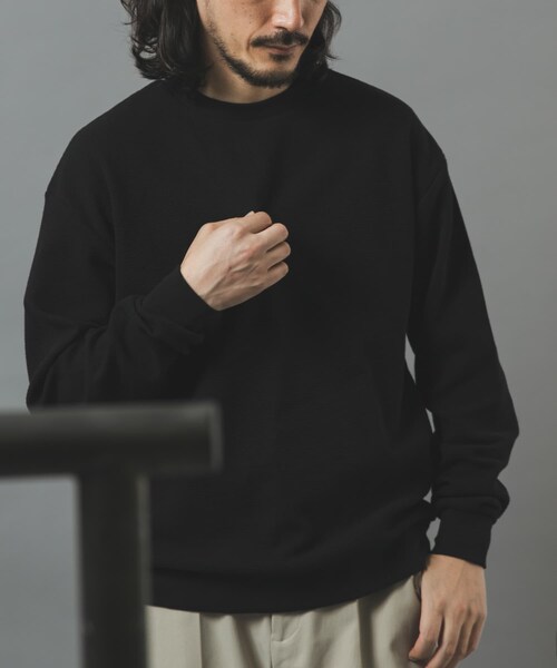 ITEMS URBANRESEARCH(アイテムズ アーバンリサーチ)の「ワッフルロングスリーブカットソー(Tシャツ/カットソー・メンズ・OLV STRIPE/BLACK/WHITE/NVY STRIPE・M/L)」の13枚目の写真