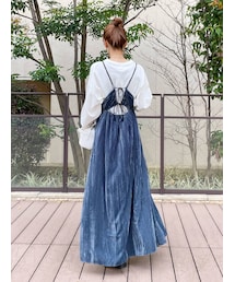 Ungrid | 【WEB限定】ベロアギャザーキャミワンピース(ワンピース)