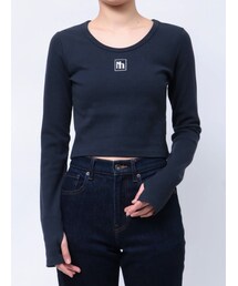 MURUA | マークロゴクロップドトップス(Tシャツ/カットソー)