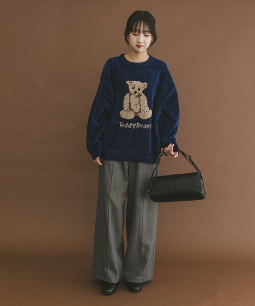 ITEMS URBANRESEARCH（アイテムズ アーバンリサーチ）の「Teddy Bear モールクルーネックニット（ニット/セーター・メンズ・GRY/NVY/GRN・M/L）」の19枚目の写真