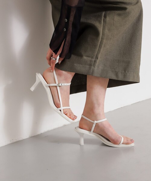 SENSE OF PLACE by URBAN RESEARCH（センスオブプレイスバイアーバンリサーチ）の「ワイドスクエアストラップサンダル（サンダル・レディース・WHITE/BLACK/L.BLUE/PINK・S/M/L）」の16枚目の写真