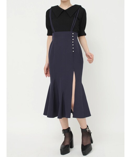 EATME（イートミー）の「マーメイドジャンスカ（ジャンパースカート・レディース・ブラック/ピンク/ネイビー/ブラウン・S/M）」の7枚目の写真