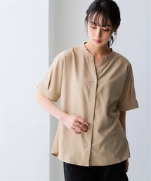 nissen | さらりとろけるスキッパーブラウス（防しわ・吸汗速乾）＜大きいサイズ有＞(シャツ/ブラウス)