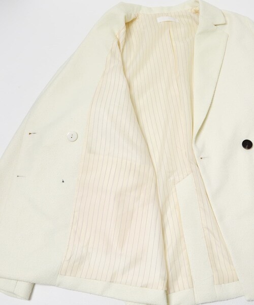 SENSE OF PLACE by URBAN RESEARCH（センスオブプレイスバイアーバンリサーチ）の「ワイドスリーブオーバージャケット（テーラードジャケット・レディース・CHARCOAL/IVORY/BEIGE・One）」の8枚目の写真