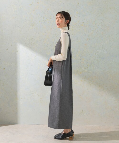 URBAN RESEARCH ROSSO（アーバンリサーチロッソ）の「2WAYワイドオールインワン（サロペット/オーバーオール・レディース・beige/gray・36/38）」の7枚目の写真