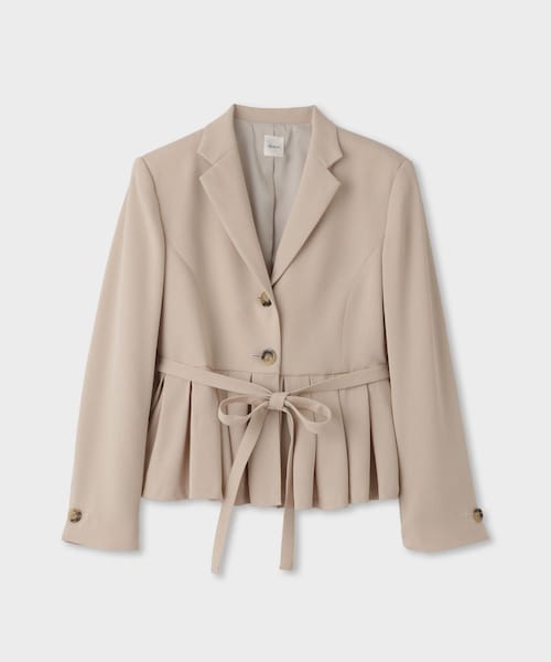 ROPE'（ロペ）の「【一部店舗限定】【REALM（レルム）】PEPLUM JACKET｜ジャケット　26SS（テーラードジャケット・レディース・ネイビー/ベージュ・36/38）」の4枚目の写真