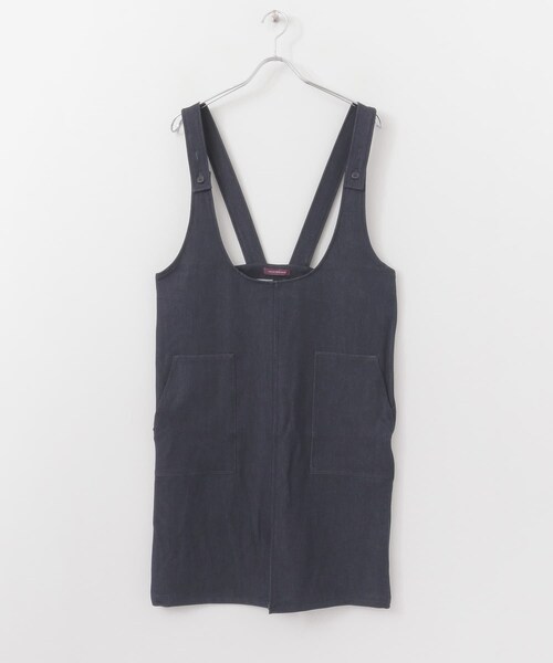 ITEMS URBANRESEARCH（アイテムズ アーバンリサーチ）の「ワークポケットデニムジャンパースカート∴（デニムスカート・レディース・NVY/BLU・FREE）」の4枚目の写真