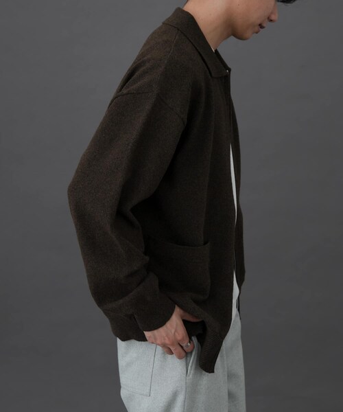 URBAN RESEARCH DOORS(アーバンリサーチドアーズ)の「FORK&SPOON PROVORONEジップカーディガン(カーディガン/ボレロ・メンズ・CHARCOAL/BROWN・4/5)」の20枚目の写真
