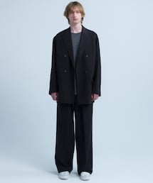 new basic　WOOL SILK LINEN DOUBLE JACKET