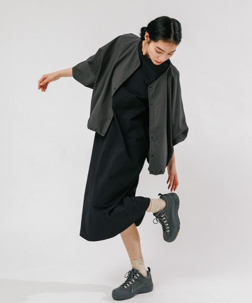 EKAL（エカル）の「『吸水速乾/通気性/軽量』DOT AIR CARDIGAN（カーディガン/ボレロ・レディース・ブラック/ブラウン/チャコール・One）」の21枚目の写真