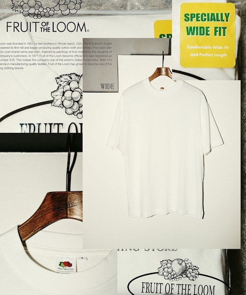 ADAM ET ROPE'(アダムエロペ)の「【FRUIT OF THE LOOM for WILD LIFE TAILOR】EX WIDE FIT 2PCS PAC TEE(Tシャツ/カットソー・メンズ・ブラック/ホワイト・L/M/S/XL)」の1枚目の写真