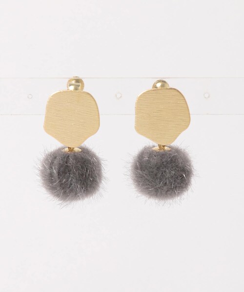 URBAN RESEARCH Sonny Label（アーバンリサーチサニーレーベル）の「ボールイヤリング∴（イヤリング・レディース・グレー/ベージュ・one/One）」の4枚目の写真