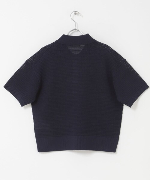 URBAN RESEARCH DOORS(アーバンリサーチドアーズ)の「FORK&SPOON 透かし編みニットポロ(ポロシャツ・レディース・IVORY/NAVY/ORANGERED・1)」の22枚目の写真