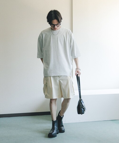 SENSE OF PLACE by URBAN RESEARCH(センスオブプレイスバイアーバンリサーチ)の「ワイドカーゴショートパンツ(その他パンツ・メンズ・IVORY/BLACK/CHARCOAL・M/L)」の10枚目の写真