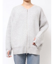 Ungrid | 【Ca】アンゴラ混ジップニットカーデ(カーディガン/ボレロ)