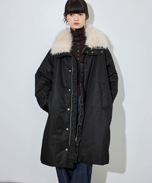 ADAM ET ROPE'(アダムエロペ)の「【upper hights for ADAM ET ROPE'】別注 THE U-BENCH COAT(ナイロンジャケット・レディース・ブラック/グレー・F)」の18枚目の写真