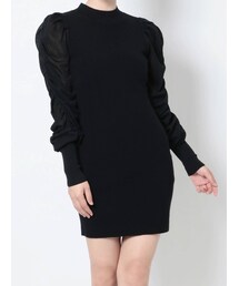RESEXXY | スリーブギャザータイトニットワンピース(ワンピース)