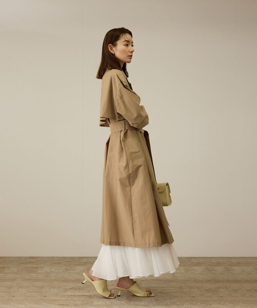 ROPE'（ロペ）の「【軽量】コットンポプリン スプリングコート（トレンチコート・レディース・オフホワイト/ベージュ・36/38）」の19枚目の写真