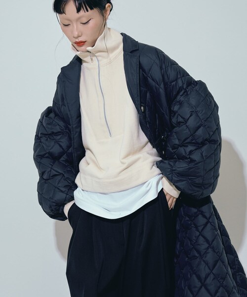 THE GOODLAND MARKET(ザグッドランドマーケット)の「『別注』KWD×ザ グッドランド マーケット GREEN DOWN QUILTING JACKET(その他アウター・レディース・BLACK/OFF WHITE・FREE)」の3枚目の写真