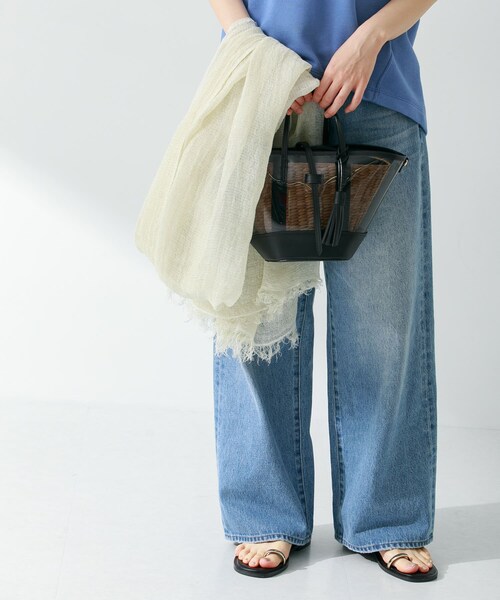 URBAN RESEARCH Sonny Label（アーバンリサーチサニーレーベル）の「イタリア製ラメストール（ストール/ショール・レディース・オフ/ミント/グレー・one）」の6枚目の写真