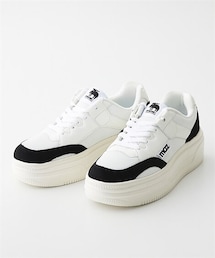 nissen | 【ゆったり幅広】moz（モズ）厚底レースアップスニーカー（ワイズ４Ｅ）(スニーカー)