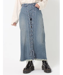 jouetie | フロントレースアップデニムスカパン(デニムパンツ)