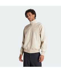 adidas | フェイクレザー アディカラー スリーストライプス ルーズ ファイヤーバード トラックスーツジャケット(ブルゾン)