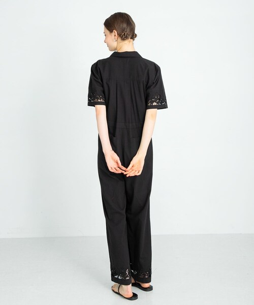 URBAN RESEARCH Sonny Label（アーバンリサーチサニーレーベル）の「エンブロイダリーコットンオールインワン（サロペット/オーバーオール・レディース・チャコールブラウン/ブラック・36/38）」の15枚目の写真