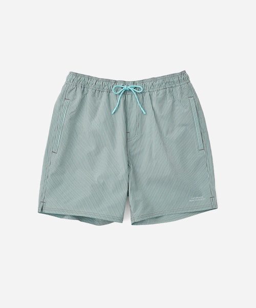 Saturdays NYC（サタデーズ ニューヨークシティ ）の「Timothy Seersucker Stripe Swim Short（水着・メンズ・キミドリ/サックス・L/M/S/XL/XS）」の16枚目の写真