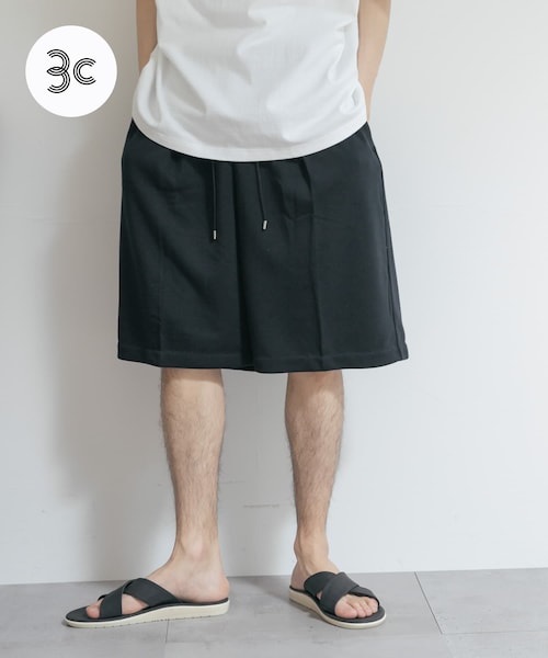 THE GOODLAND MARKET(ザグッドランドマーケット)の「『別注』MIDIUMISOLID×TGM Short easy pants(その他パンツ・レディース・Black/Off White/Top gray・one)」の2枚目の写真