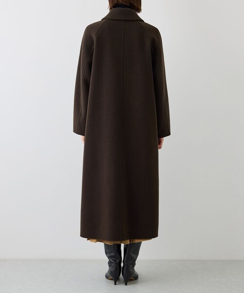 ROPE'(ロペ)の「カシミヤブレンドリバーステンカラーコート(ロング丈)(ステンカラーコート・レディース・ダークブラウン/ベージュ系・F)」の18枚目の写真