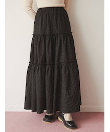 merry jenny | おはなジャガードティアードスカート(スカート)