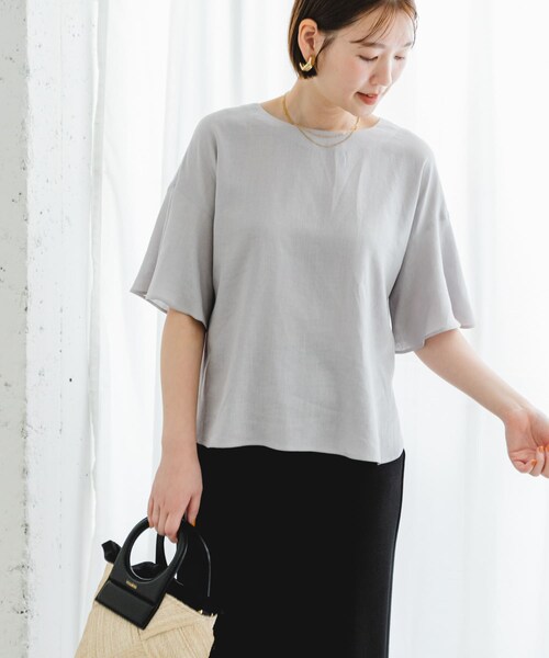 URBAN RESEARCH ROSSO（アーバンリサーチロッソ）の「F by ROSSO　リネンフレアスリーブブラウス（シャツ/ブラウス・レディース・BLUE/PINK/L/GRAY/BLACK・FREE）」の15枚目の写真