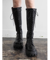 EVRIS | レースアップミドルブーツ(ブーツ)