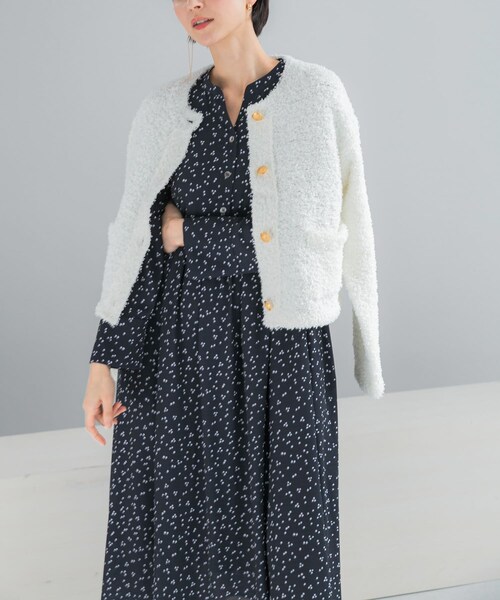 URBAN RESEARCH ROSSO（アーバンリサーチロッソ）の「『WEB限定』ランダムドットボリュームワンピース（ワンピース・レディース・NAVY/BLACK・Free）」の21枚目の写真