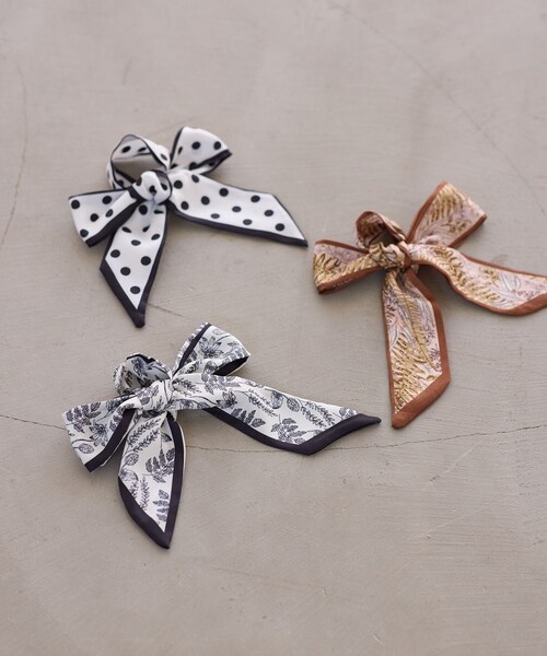 VIS（ビス）の「ナロースカーフ（バンダナ/スカーフ・レディース・ホワイト/オフホワイト/ブラウン・F）」の19枚目の写真