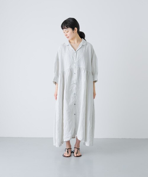かぐれ（カグレ）の「Honnete　GATHERED DRESS（ワンピース・レディース・SILVER/BLUE/NOIR・One）」の22枚目の写真