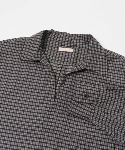 URBAN RESEARCH(アーバンリサーチ)の「ULTERIOR WOOL CHECK SKIPPER SHIRTS(シャツ/ブラウス・メンズ・BLACK GREY/GREEN GREY・4/5)」の5枚目の写真