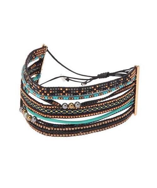 BORNY（ボルニー）の「Ｍｉｓｈｋｙ　多重モチーフブレス（ブレスレット・レディース・ターコイズ/ピンク・F）」の2枚目の写真